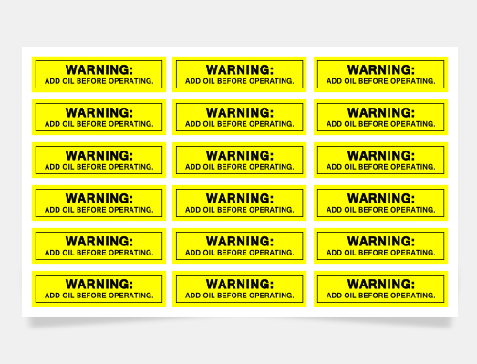 機(jī)械通用英文警示小標(biāo)貼